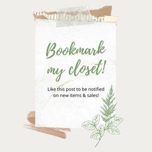 Bookmark My Closet! New Items and Upcoming Sales.